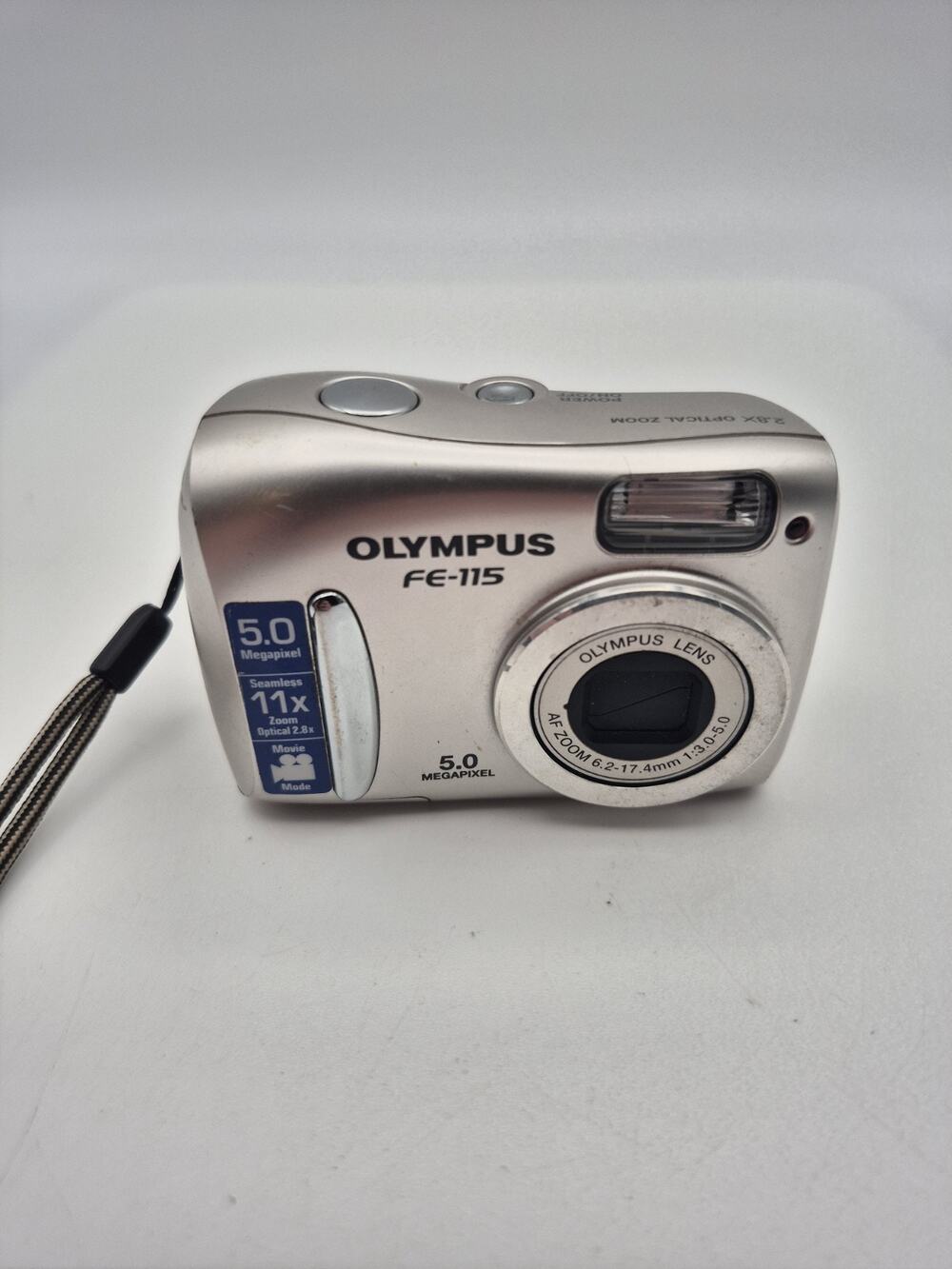 Olympus FE FE-115 5.0MP Digital Camera - Silver For Parts/Repair